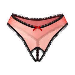 Schicker Ouvert-String mit Ziernaht
