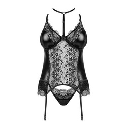 Noir Fantasy - Corset &amp; Thong, 2 tlg.