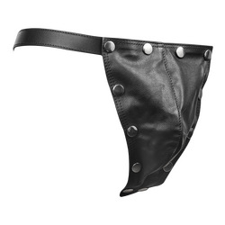 Jock Strap mit Lederklappe