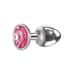 Small Pink Gem Anal Plug, 7 cm