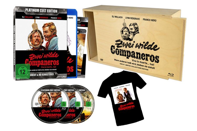 Zwei wilde Companeros - Limitiert auf 333 Stück - Platinum Cult Edition - Uncut &amp; HD Remastered (+ T-Shirt) in Holzbox (Blu-ray Disc)