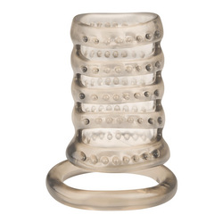 Genoppte Penishülle mit Hodenring, 5,5 cm