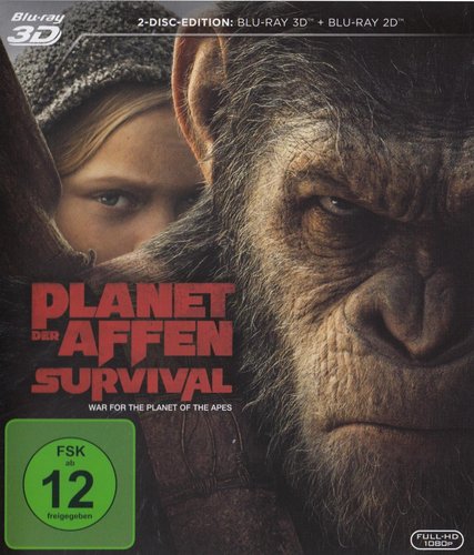 Planet der Affen 3 - Survival (Blu-ray 3D), gebraucht, ohne Cover