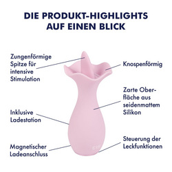 Süßer Auflegevibrator in Blütendesign, 11,7 cm