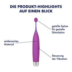 Edler Auflegevibrator aus Silikon, 19,5 cm