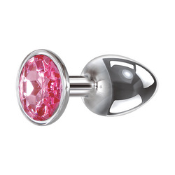 Small Pink Gem Anal Plug, 7 cm