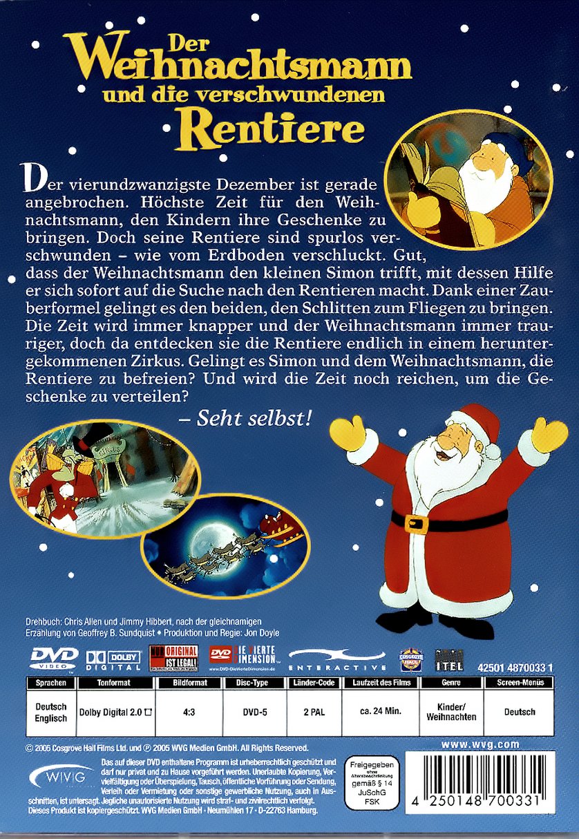 Der Weihnachtsmann und die verschwundenen Rentiere: DVD oder Blu-ray