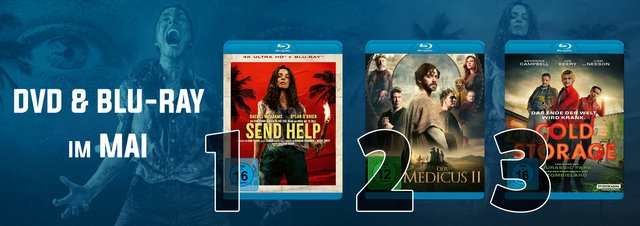 Die DVD & Blu-ray Charts Mai 2026: Gefährliche KI und ein Hoch auf fähige Mitarbeiterinnen!