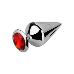 Geriffelter Aluminium-Analplug, 7,5 cm