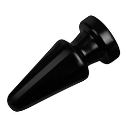 Massiver Analplug mit Saugfuß, 17 cm