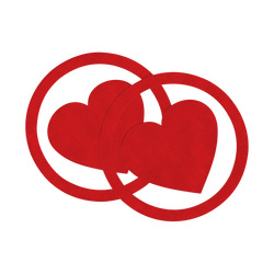 Nipple Sticker - Round Hearts