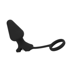 Analvibrator mit Penisring aus Silikon, 7,5 cm
