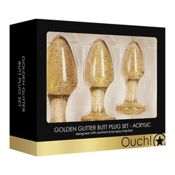 Glitter Butt Plug Set, 3-teilig