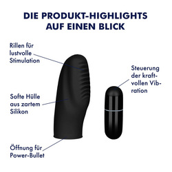 Silikon-Fingervibrator, 7,5 cm