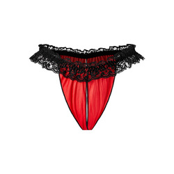 Freizügiger Ouvert-Slip mit Spitzensaum