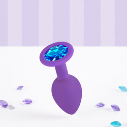 Silikon-Analdildo mit Kristall, S, 7 cm