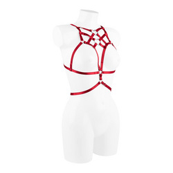 Brust-Harness mit Herz-Ringen