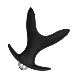 Vibrierender Silikon-Analspreizer, 10,5 cm
