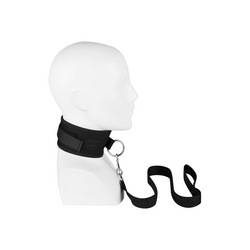 Breites Halsband mit Leine