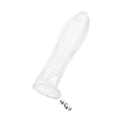 Genoppte Penishülle mit Vibration, 13 cm