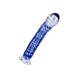Glasdildo mit breiter Basis, 17,5 cm