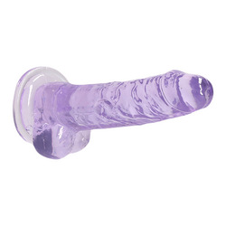 Crystal Clear - Dildo with Balls, 19 cm
