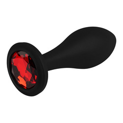 Silikon-Analplug mit Schmuckstein - Größe L, 10,5 cm
