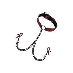 Saffron Collar with Nipple Clamps
