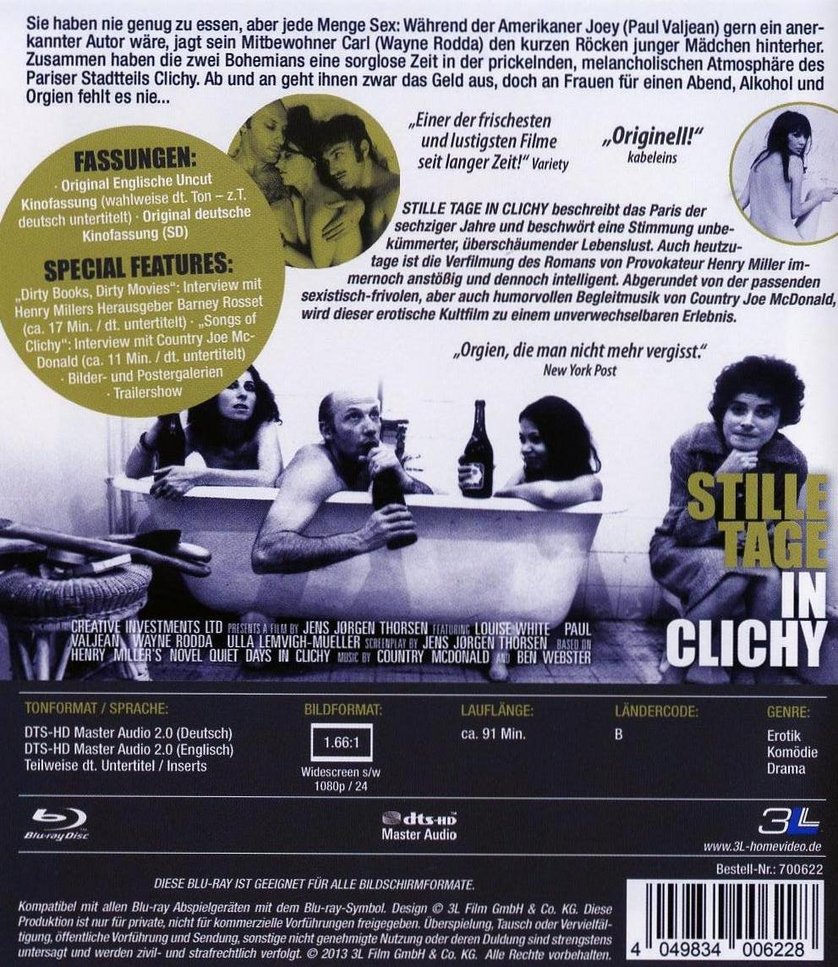 Henry Miller's Stille Tage in Clichy DVD oder Bluray leihen