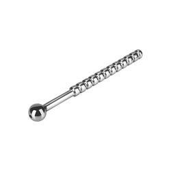 Ribbed Urethral Plug Hollow, 14 cm