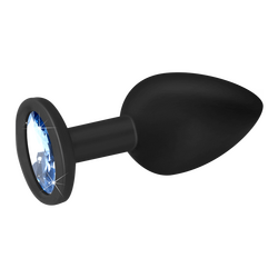 Silikon-Analdildo mit Kristall, S, 7 cm