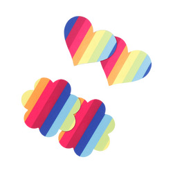 Pretty Pasties - Heart and Flower Pride, 2 Paar
