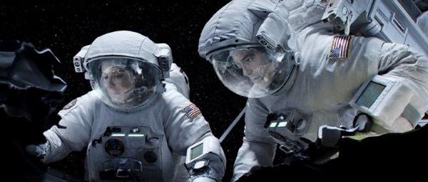 Bullock und George Clooney in 'Gravity'