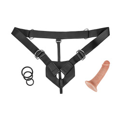 Strap-On Harness, 17 cm, 7 Teile