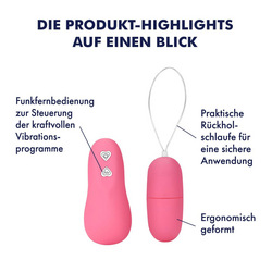 Vibro-Ei mit Funk fernbedienung, 7,5 cm