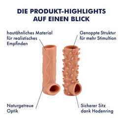 Penishüllen-Set mit Struktur, 2 Teile