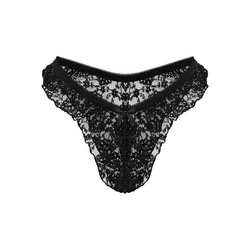 Ouvert-Slip mit floraler Spitze