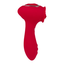 Rosenförmiger Doppelvibrator aus Silikon, 12,5 cm