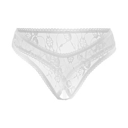 Sexy Ouvert-String mit Ziernaht und Spitze