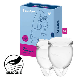 Satisfyer Feel Confident - Menstrual Cup Set, 15 &amp; 20 ml