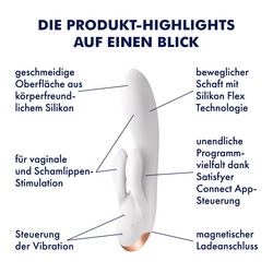 Satisfyer Double Flex Connect App, 20 cm