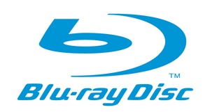 Das blaue Logo des 'Blu-ray Disc' Formats