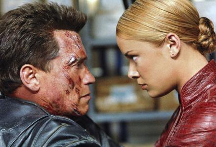 Schwarzenegger und Kristanna Loken 2003 in 'Terminator 3' © Columbia Tristar
