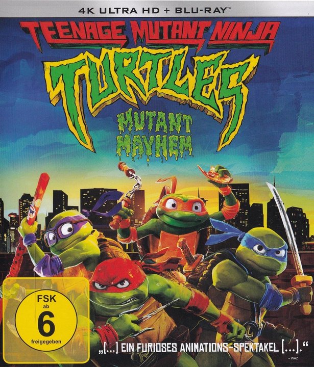 Teenage Mutant Ninja Turtles - Mutant Mayhem (4K UHD), gebraucht, ohne Cover