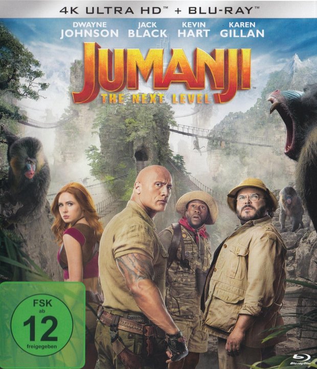 Jumanji 3 - The Next Level (4K UHD), gebraucht, ohne Cover