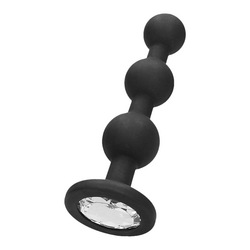 Silicone Beaded Diamond Butt Plug, 11,4 cm