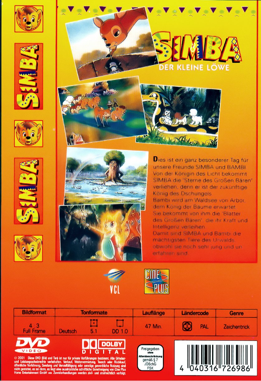 Simba, der kleine Löwe 4 - Urwald-Geheimnisse: DVD oder ...