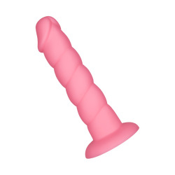 Gerippter Dildo aus Silikon, 20 cm