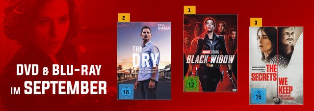DVD & Blu-ray Charts 09-2021: Marvel-Heldin stürmt an die September Charts Spitze!