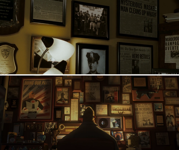 Mr. Incredible und Night Owl schwelgen in Erinnerungen an eine bessere Zeit. © Legendary Pictures / Walt Disney Studios